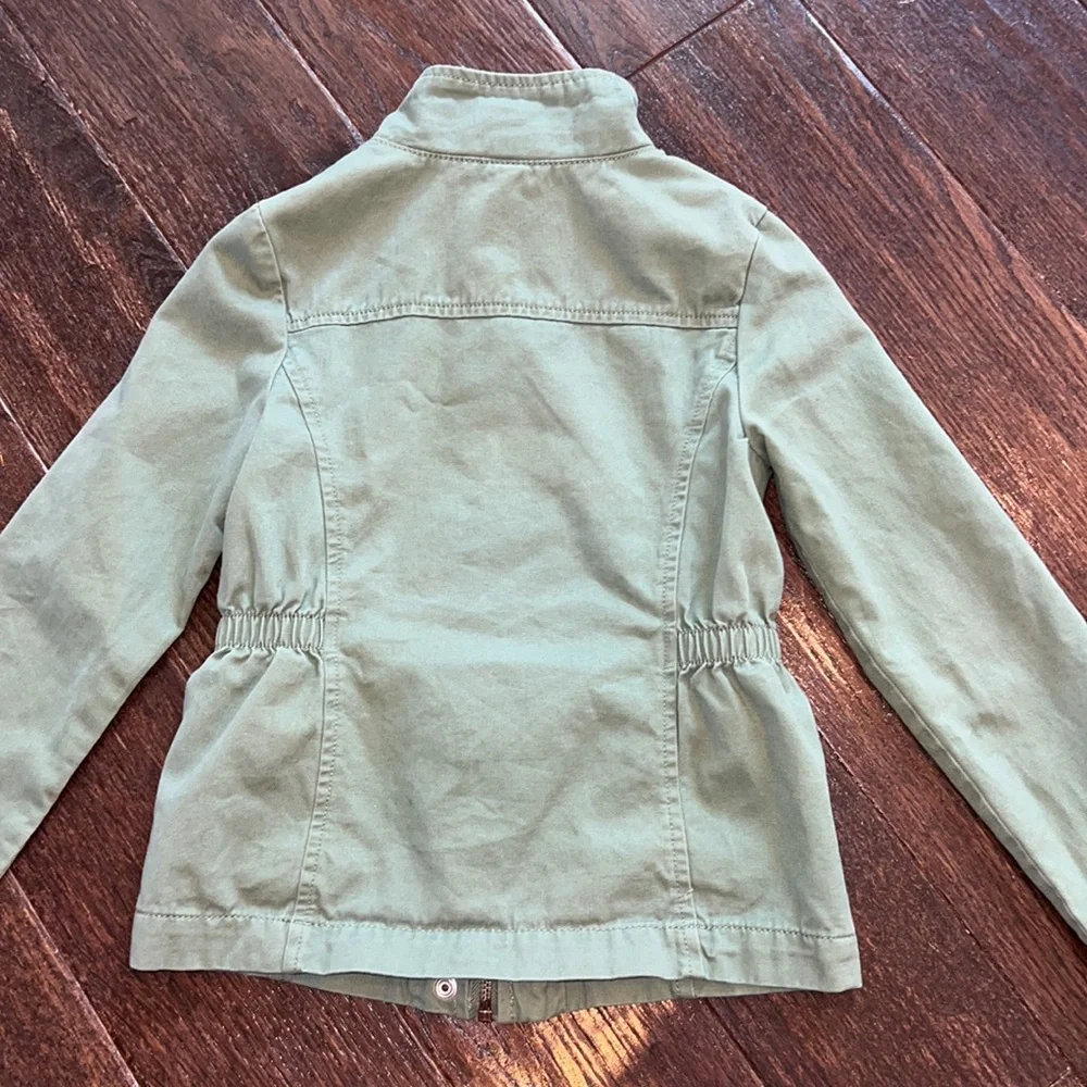 The children’s place girls army green utility jacket, 5/6